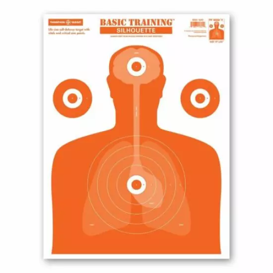 Thompson | Basic Training Silhouette - Economy Paper Shooting Targets - 19"x25"