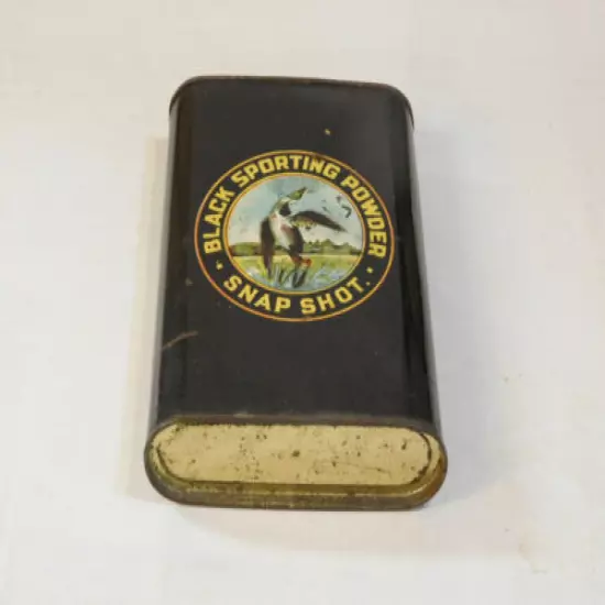 Vintage Snap Shot Powder Tin Black Sporting Powder Tin RARE CIL CANADA Large