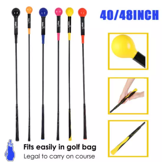 40/48'' Golf Swing Trainer Aid Warm-Up Stick Men Women Golf TrainingEquipment