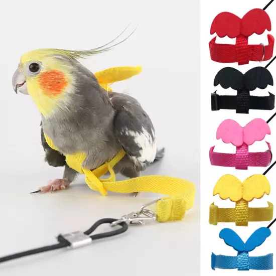 Bird Harness Leash Set Parrot Flying Rope Straps Outdoor Training for Cockatielಇ