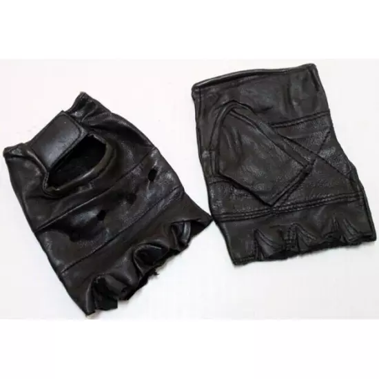 Fingerless Unisex lambskin gloves