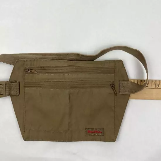 Rick Steves Adjustable Waist Belt Tan Zippered Travel Pouch Fanny pack 