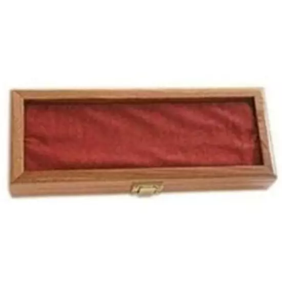 KA-BAR Commemorative Knife Display Case 14.875" x 5.875" Walnut with Red