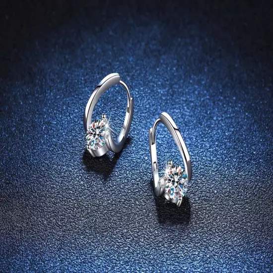 S925 Silver Moissanite Affordable Luxury Earrings