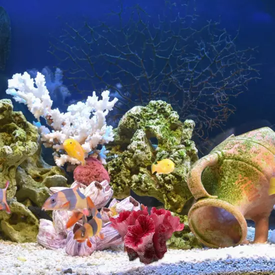 Fake Coral Decor - Aquarium Decorations Fish Tank Decorations Artificial Poly...