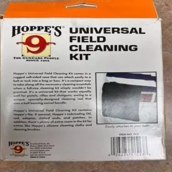 Hoppes 9 Universal Field Cleaning Kit (for:pistols rifles,shotguns)