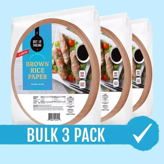 Best of Thailand [Round] Brown Rice Paper Pack 3, Paper- Round 