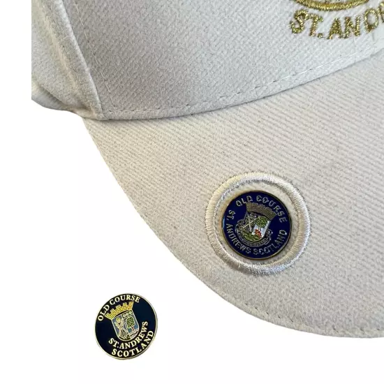 Saint Andrews Old Course Golf Hat with 3 Ball Markers Made Exclusive Official