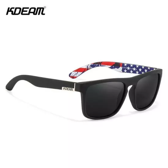 KDEAM Polarized Sunglasses Mens Women Square Outdoor Driving Fishing Glasses Hot