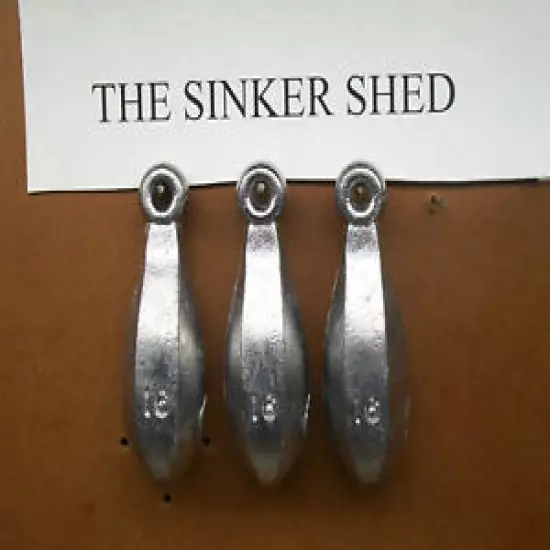 16 oz bank sinkers / weights - choose quantity lots 3/6/12/25/50/100 - FREE SHIP