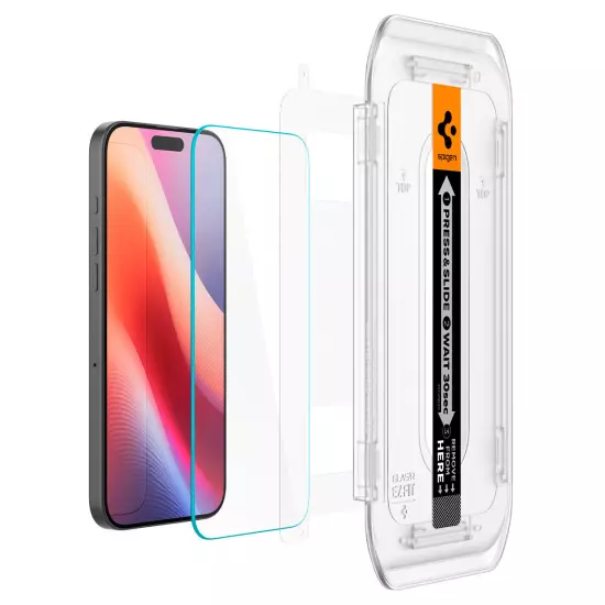 Spigen [GLAStR EZ Fit] Screen Protector for iPhone 16 Pro Max / 16 Pro | 2 Pack