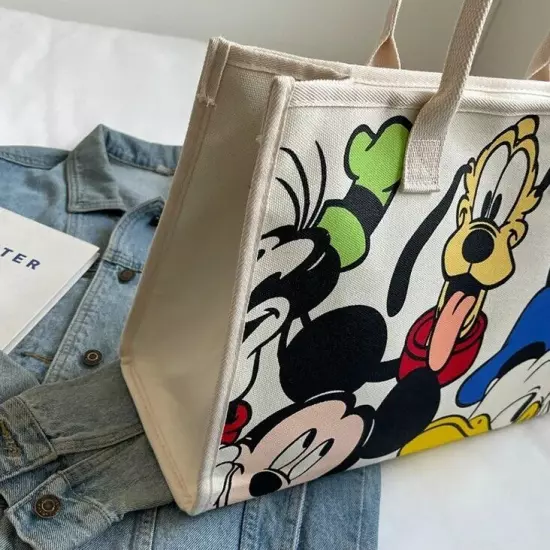 DISNEY MICKEY PLUTO WOMEN HANDBAGS New Versatile Travel Tote Shoulder Ladies Bag