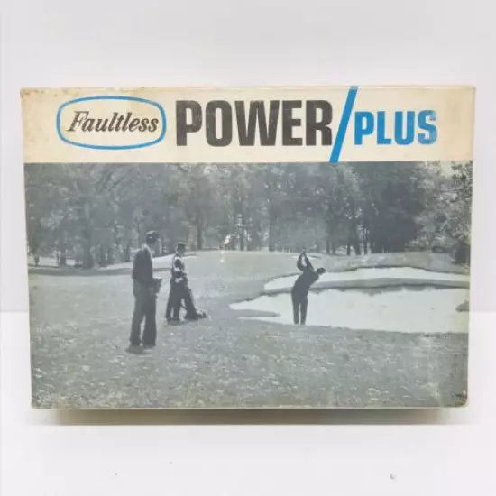 VTG 1960s Faultless POWER/PLUS Golf Balls Lot Of 3 Packs (9 Balls) Abbot Labs OH