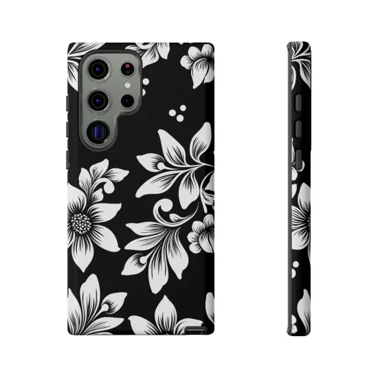 Black & White Floral Style - Tough Cases