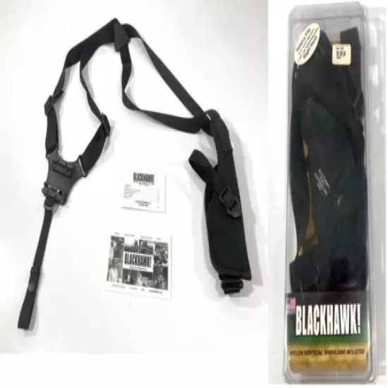 BLACKHAWK NYLON VERTICAL SHOULDER RIG HOLSTER 40VH01BK-R 3-4" BBL Medium Auto RH