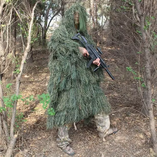 Men Outdoor Hunting Ghillie Suit Camouflage Hunting Suit Outdoor Jungle Hunting