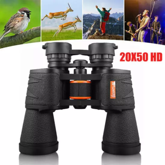 20x50 Binoculars BAK4 Prism FMC Lens HD Professional Telescope for Bird Watching