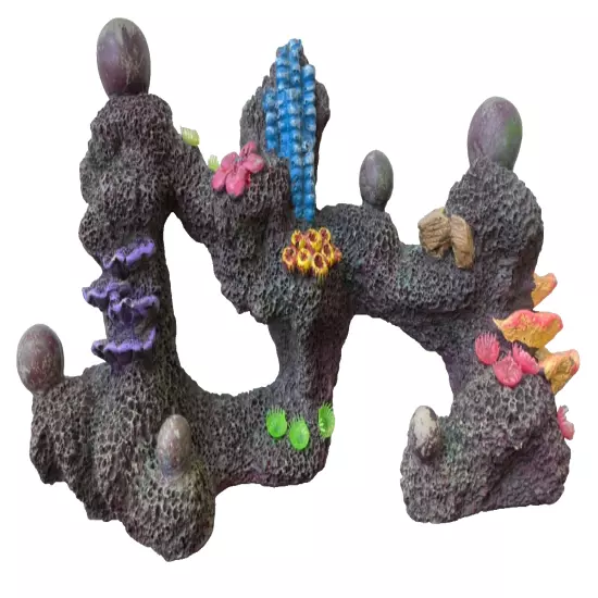 Aquarium Decoration Fake Coral Reef Resin Statue Decor Fish Tank 11”