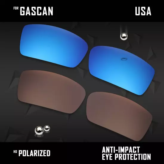 Anti Scratch Polarized Replacement Lenses for-Oakley Gascan OO9014 Options