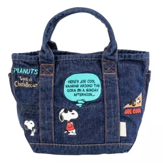 New Snoopy Denim Handbag Cartoon Cute Embroidery Pattern Portable bag