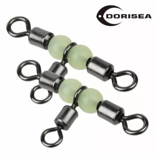 20/50/100 Pcs 3-Way Fishing Swivel Connector T-Turn Swivels Bass Fishing Tackle