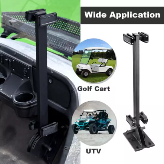 Gun Rack Golf Cart Stand Up Club Car Gun Holder Rifle Quick Release EZGO Yamaha