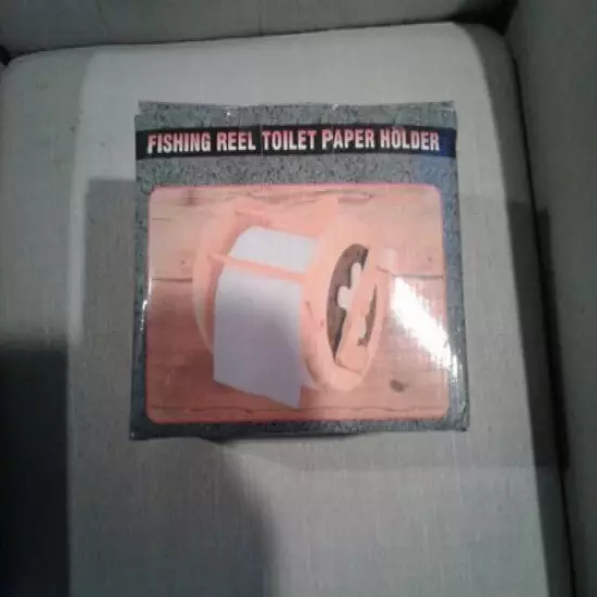 Wood Fishing Reel Toilet Paper Holder