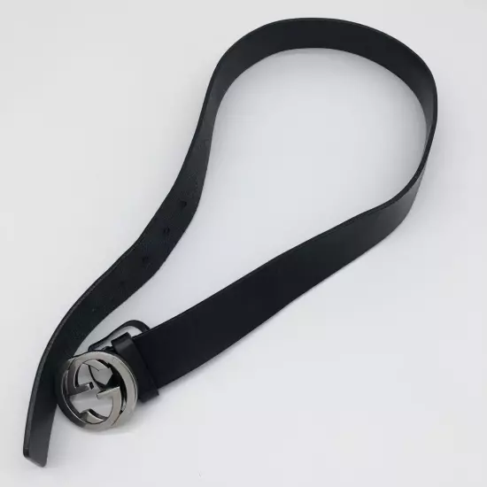 Beauty GUCCI Belt Interlocking GG Deca Logo Silver Black