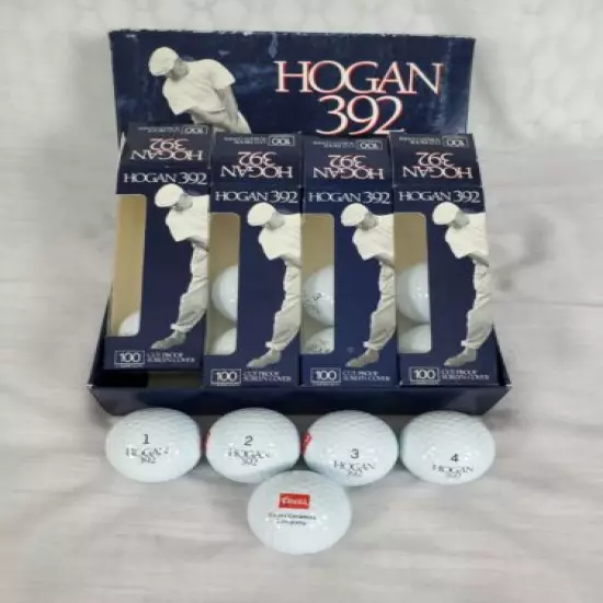 Vintage 12 Ben Hogan 392 Golf Balls 100 USA Coors Logo #1,2,3&4 Collectible NIB