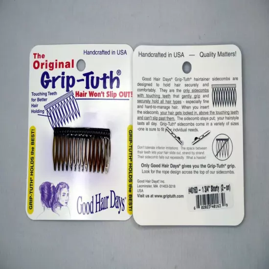 The Original Grip-Tuth® Good Hair Days Tuck Side Combs Made in USA Mix&Match