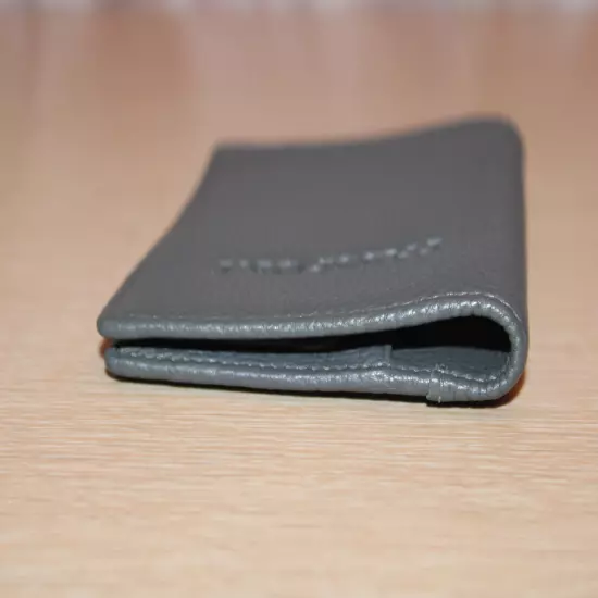 LEATHEROLOGY Gray Pebbled Leather Passport Cover