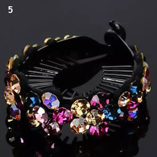 Rhinestone Flower Hair Claws Women Crystal Bird Nest Twist Clip Hairpin Headwear