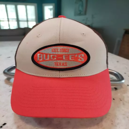 Buc-ees Mesh Snapbback Adjustable Truckers Hat Cap Brown Tan