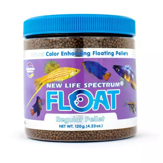 New Life Spectrum Floating Regular Pellets Color Enhancing Fish Food 120g