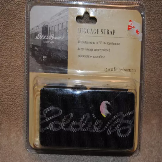 New Eddie Bauer Luggage Strap 15193ZZ Black New in Package 