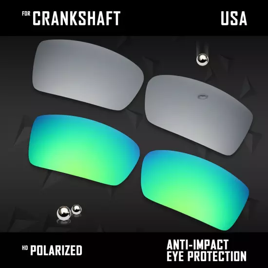 Anti Scratch Polarized Replacement Lenses for-Oakley Crankshaft OO9239 Options