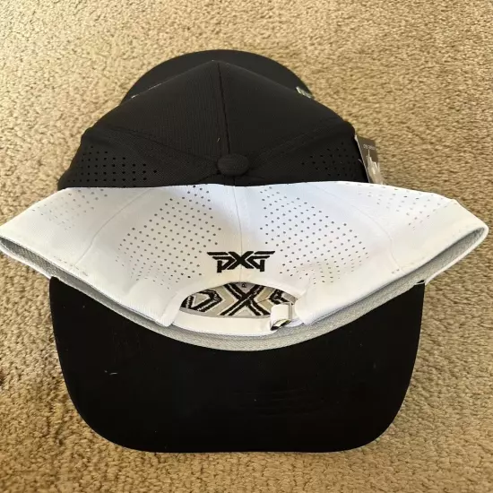 PXG All Match Golf Baseball Cap Sporty Casual Hat Black/White Waterproof