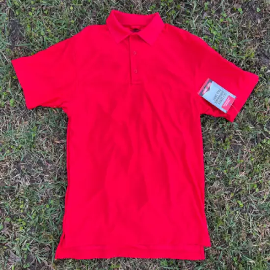 Tru Spec 4493005 Mens Lg Red Performance 24/7 Short Sleeve Polo T-Shirt