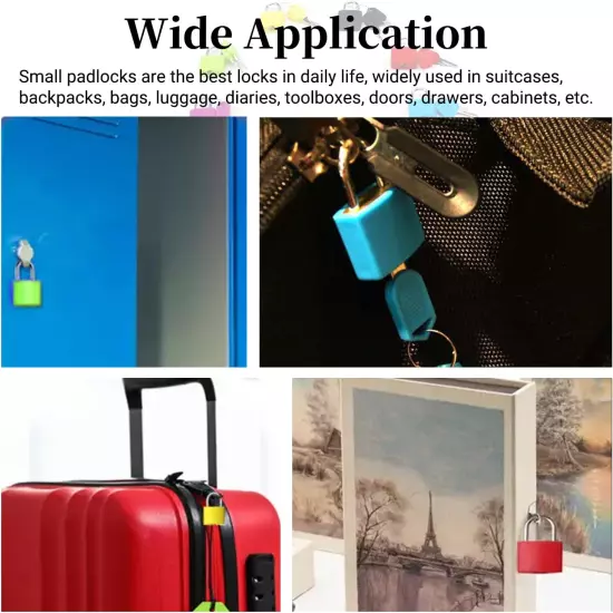 6PCS Suitcase Locks, Multicolor Luggage Padlocks Set, Lock with Keys, Small Lugg