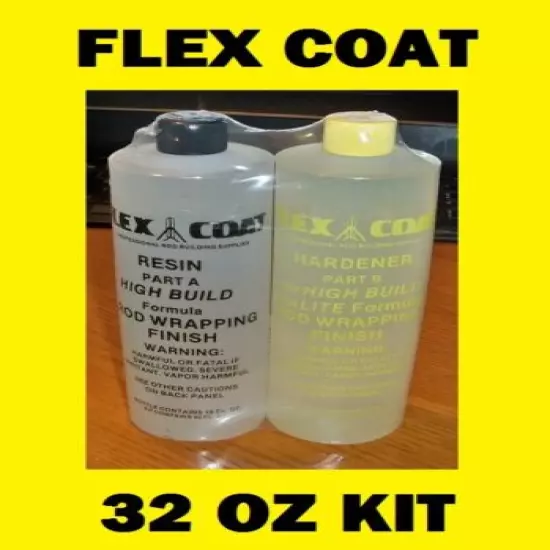 FLEX COAT 32 OZ Rod Finish Kit High Build NEW! #F32 FREE USA SHIPPING!