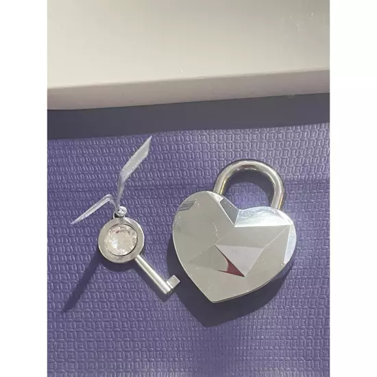 Swarovski Heart Lock with Key new with box