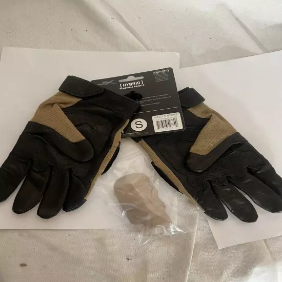 Wiley X Hybrid Coyote Size Small G241, Removable Knuckle Tactical Gloves, pair