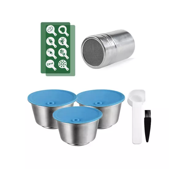  Reusable Coffee Capsule for Dolce Gusto Refill Pod Stainless Steel Filter Cup