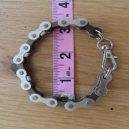 Bike Chain Bracelet Handmade Stainless Steel Biker Motorcycle HD Gray 3 Sizes