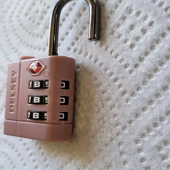 Delsey Paris Pink TSA 007 Combination Padlock Standalone New & Unlocked RARE