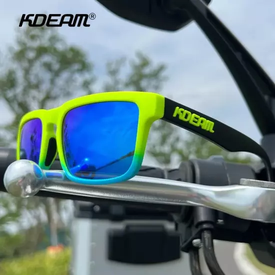 KDEAM Square Polarized Sunglasses Men Sports Outdoor Travel Glasses Women UV400