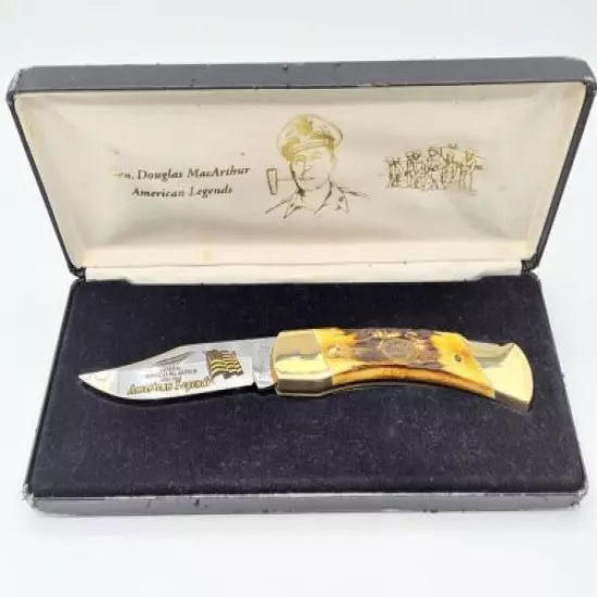 RARE SCHRADE OLD TIMER USA GEN DOUGLAS MACARTHUR LIMITED EDITION KNIFE LB8