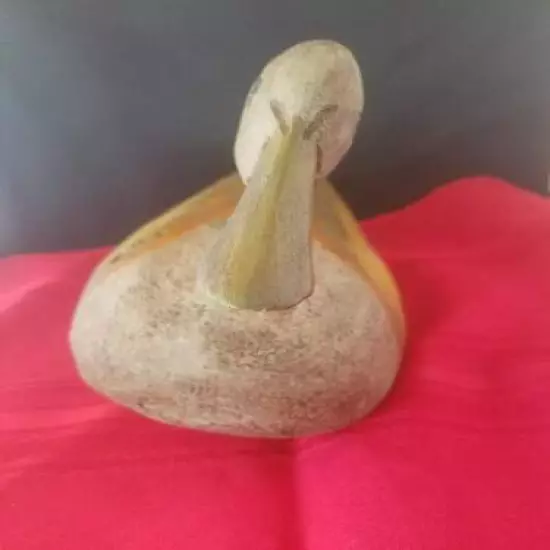 Paint Decorated Carved Wood Duck Decoy Mallard 12x5x7" Antique Vintage 