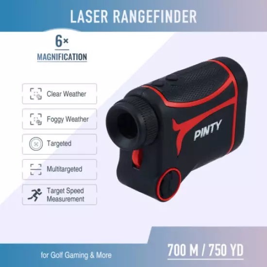 High-Precision Laser Rangefinder 750yd 6x Range Finder Golfing and Hunting Gear