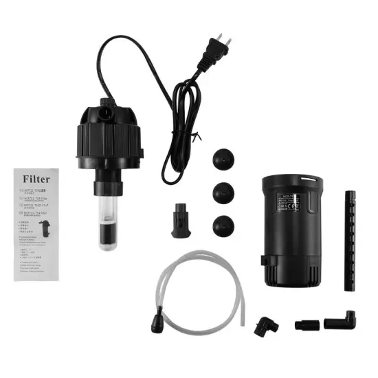 5-in-1 Internal Aquarium Fish Tank UV Sterilizers Filter Submersible Water Pump